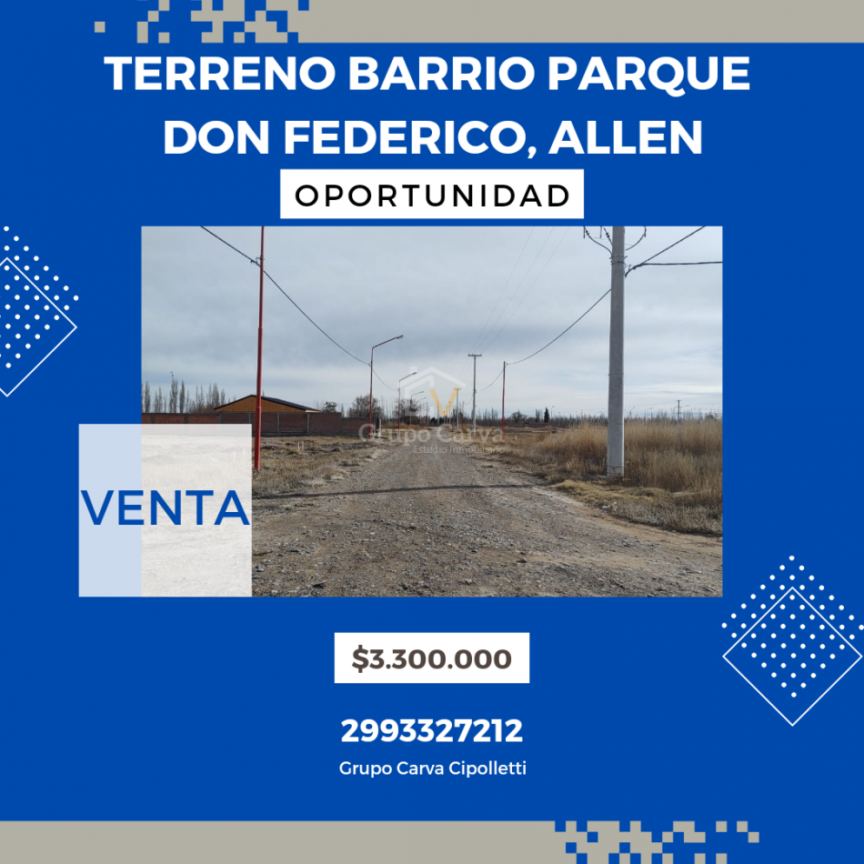 Foto Terreno en Venta en Allen, Rio Negro - $ 6.000.000 - pix98791780 - BienesOnLine