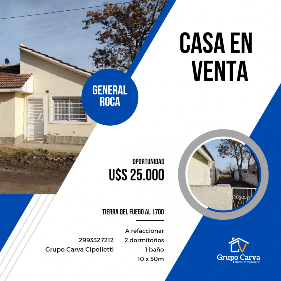 Foto Casa en Venta en General Roca, Rio Negro - U$D 25.000 - pix98936780 - BienesOnLine